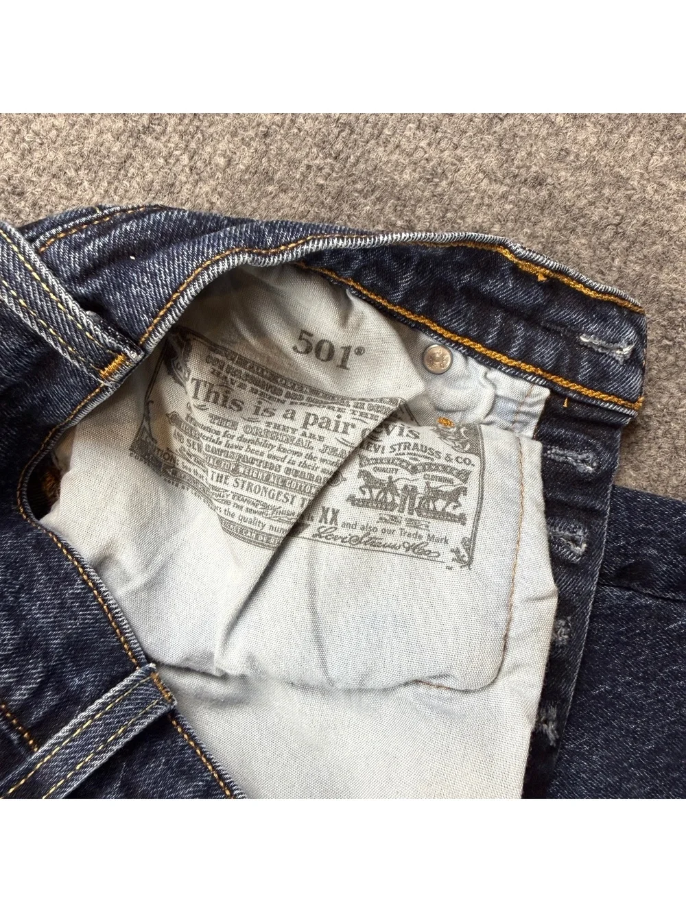 Levi's 501 Classic Blue Denim Jeans W24 L30